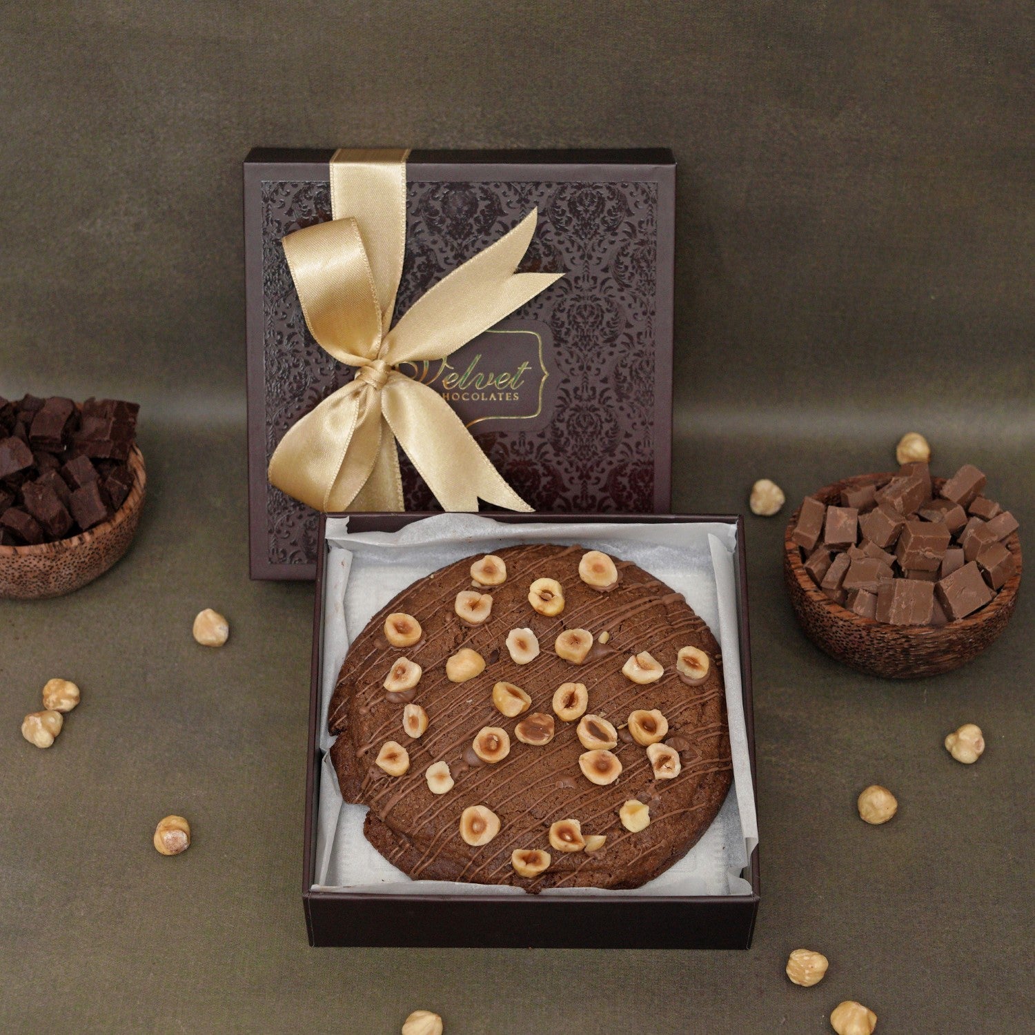 Giant hazel crunch cookie