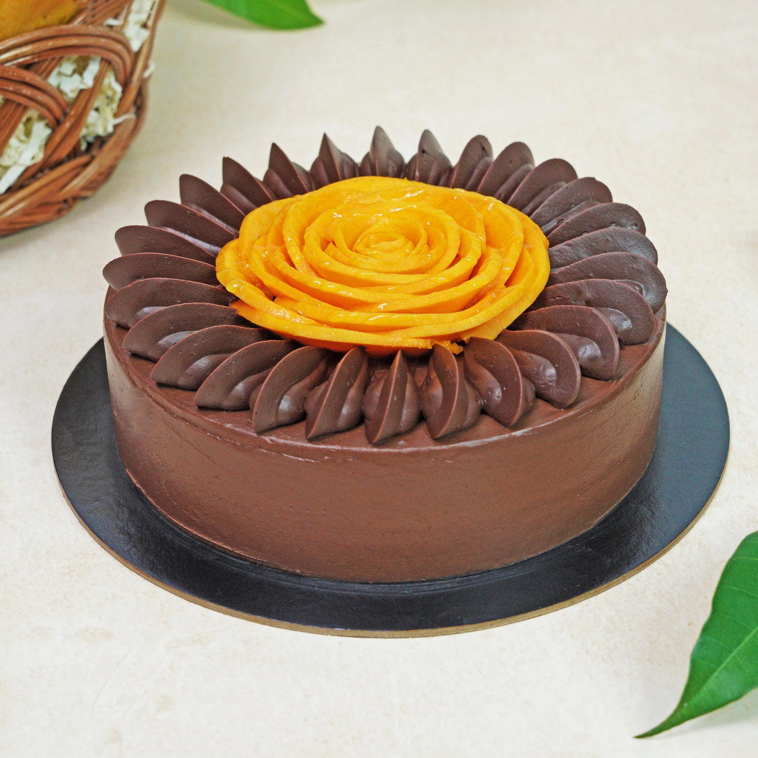Mango ganache cake
