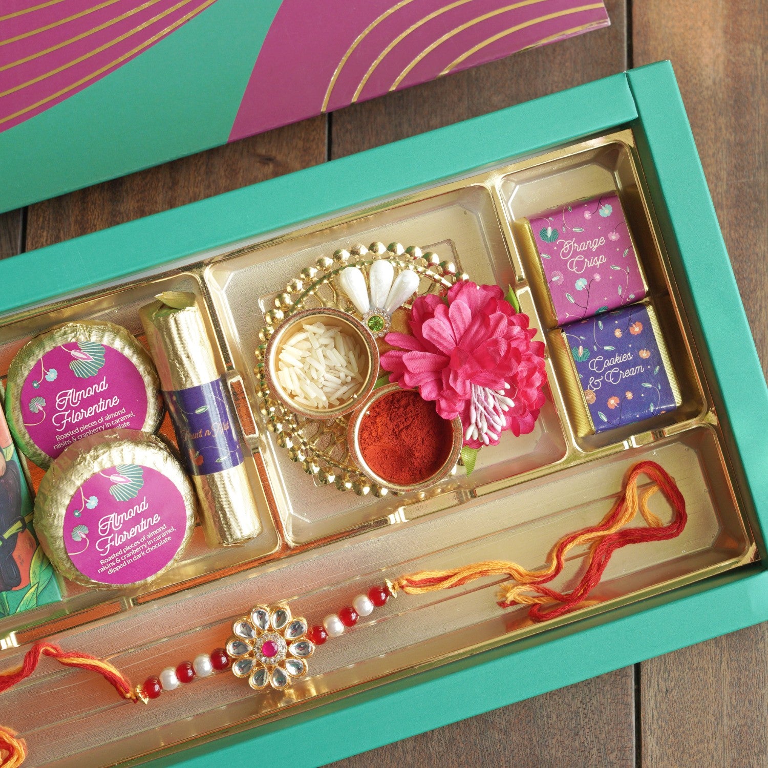 Luxury rakhi delights box